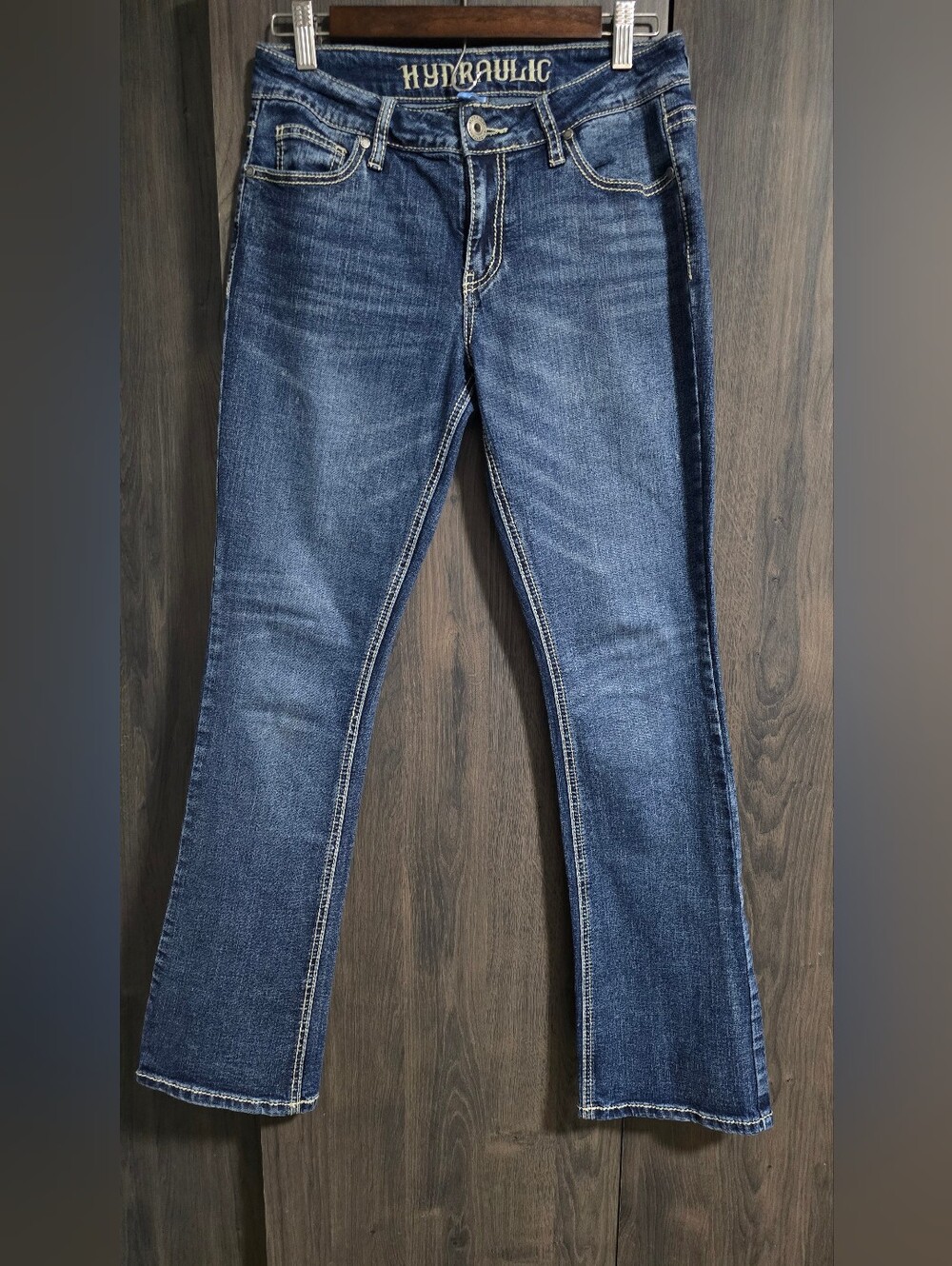 Hydraulic Lola Curvey Dark Blue Boot Cut Jeans Micro Boot Jeans Size 9